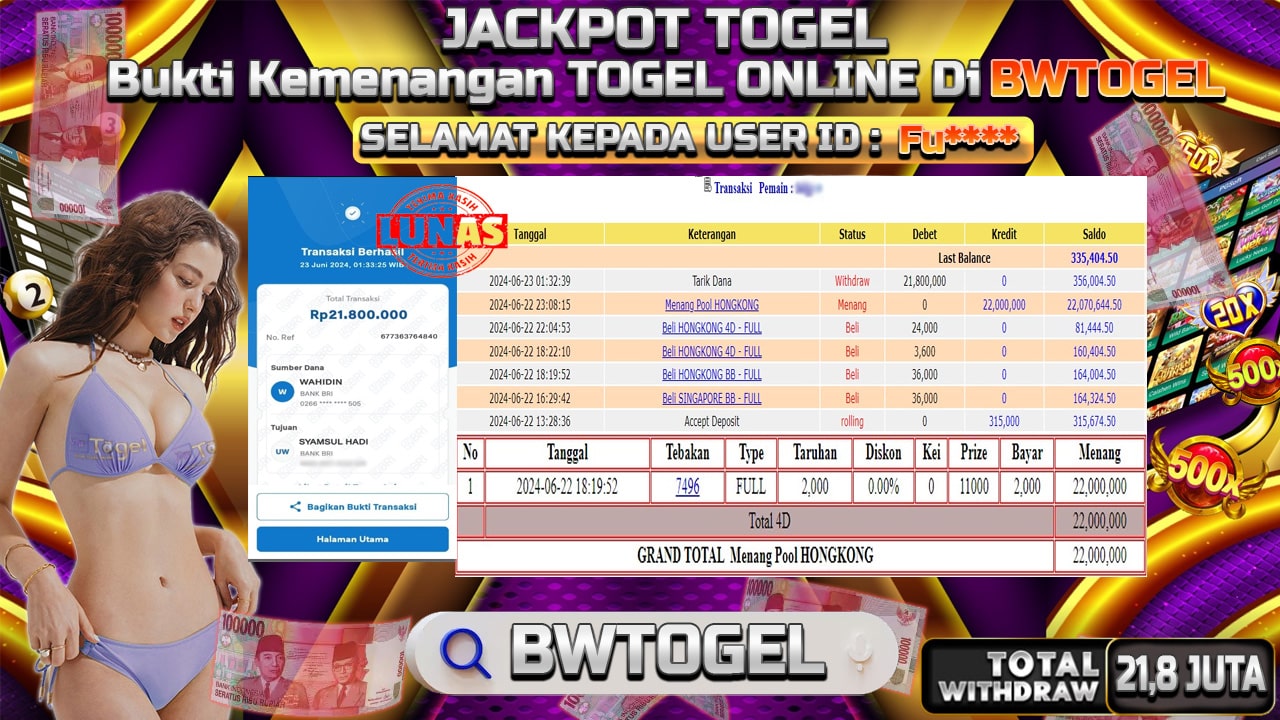 BUKTI JACKPOT TOGEL POOL HONGKONG TERPERCAYA DI INDONESIA