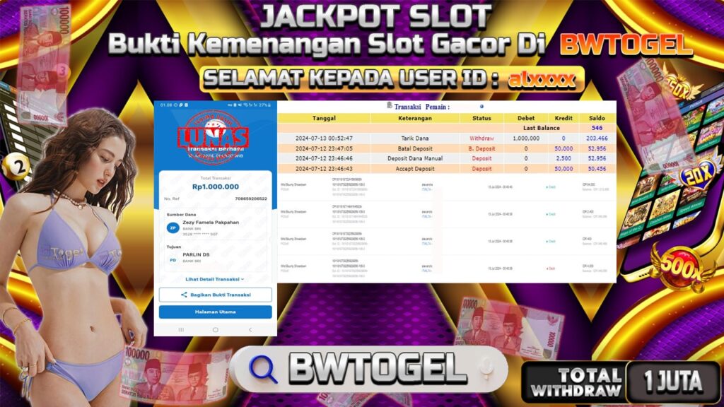 BUKTI JACKPOT SLOT WILD BOUNTY SHOWDOWN TERPERCAYA DI INDONESIA TGL 13-07-2024