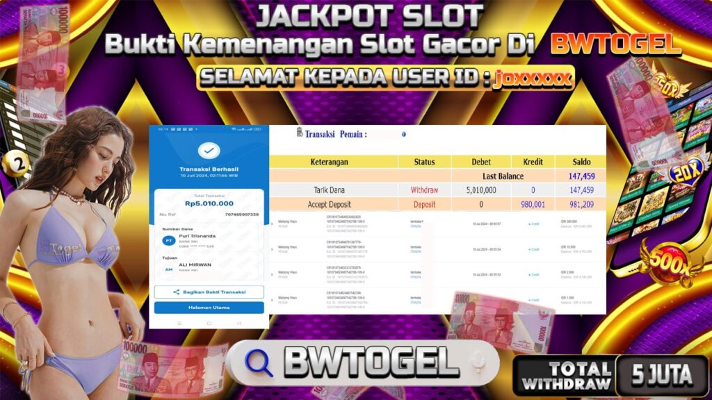 BUKTI JACKPOT SLOT MAHJONG WAYS TERPERCAYA DI INDONESIA TGL 10-07-2024